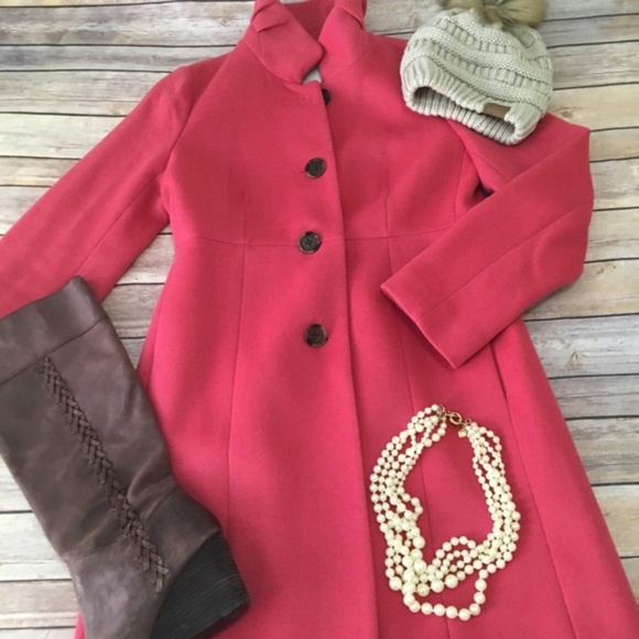 J. Crew Jackets & Blazers - Pink J. Crew wool blend winter coat